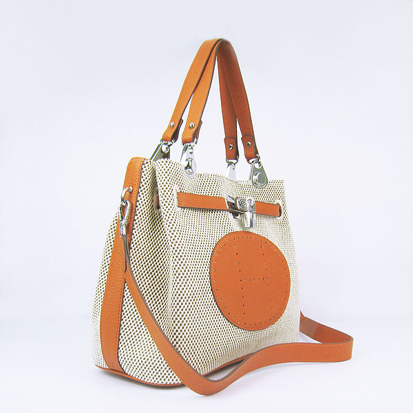 Replica Hermes New Arrival Double-duty handbag Orange 60668 - Click Image to Close